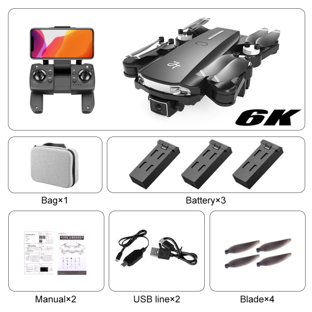 6k Professional HD Dual Camera GPS Drone Brushless Aerial Photography RC Foldable Quadcopter 1.2Km
