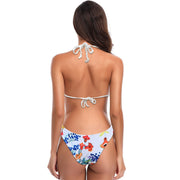 PANXD Crochet Bandeau High-waisted Bikini Set
