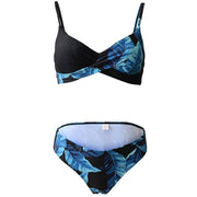 PANXD Leaf Push Up Wrap Bikini Set