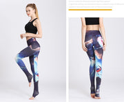 PANXD Printed Women Yoga Pants Dazzle Colour Yoga Outfits for Women Leggings Sport Women Fitness Tracksuit Female Sportswear