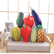 Fruits Plush Toy Strawberry Pineapple Durian Hami Melon Eggplant Carrot Toy Pillow