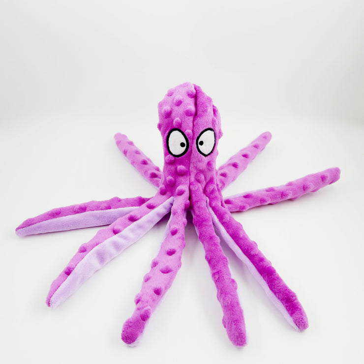 8 Legs Octopus Soft Plush Squeaky Dog Squeakers Toy Sounder Sounding Paper Toy for Middle Big Sized Dogs