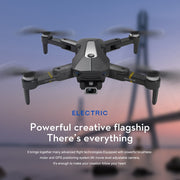 RC GPS Drone sem escova 4K Quadcóptero fotográfico aéreo profissional dobrável com câmera anti-vibração HD Dual 8K