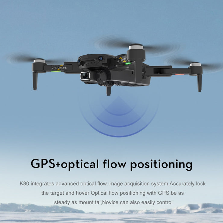 Бесколлекторный дрон с дистанционным управлением и GPS 4K Профессиональный складной квадрокоптер для аэрофотосъемки с камерой Anti Shake HD Dual 8K