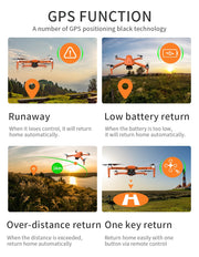 GPS Drone 4k Profesional 8K HD Câmera de 2 eixos Gimbal Anti-Shake Fotografia aérea sem escova Quadcóptero dobrável 1,2 km