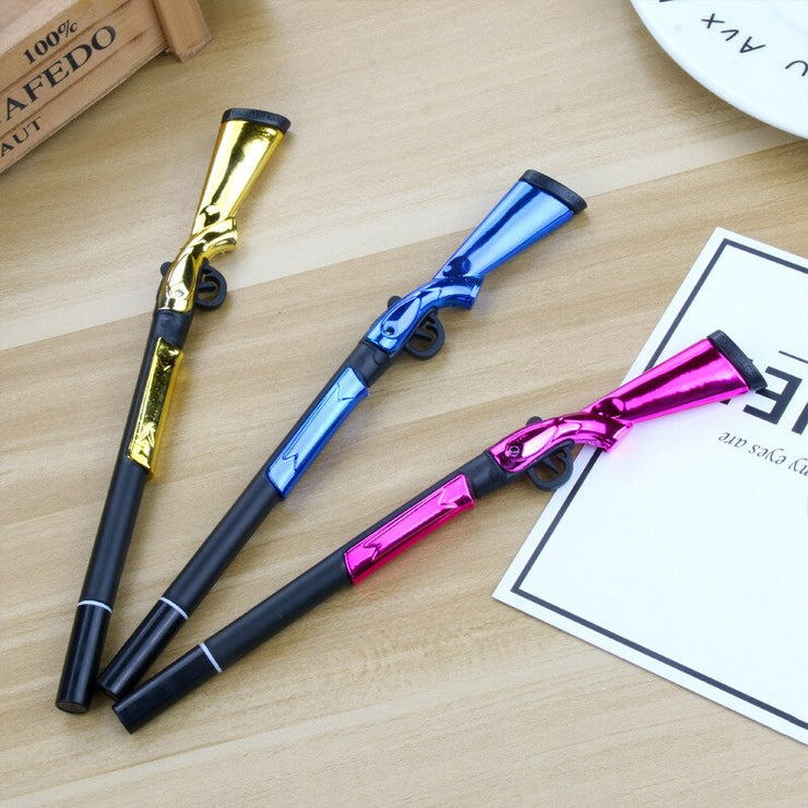 3pcs 0.5mm Colorful Gel Pen Creative Novelty Toy Gun Pen Plastic Gifts for Kids Stationery