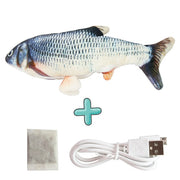 Cat USB Charger 3D Floppy Fish Interactive Electric Toy Realistic Plush Simulation Wiggle Fish Catnip Indoor Chewing Playing