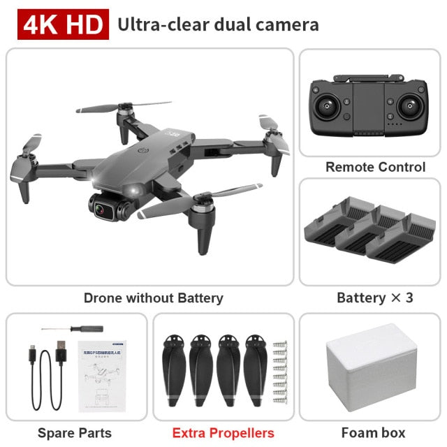 4K RC GPS Drone With Camera Dron 2-axis FPV 5G Quadcopter Brushless 1.2KM 28min Flight RC Helicopter Drone