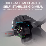 O mais novo drone de cardan de três eixos com câmera profissional 4K 5G GPS WIFI FPV Dron quadricóptero RC sem escova