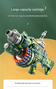 Мягкий детский игрушечный электрический взрывной пистолет из ЭВА, 80 патронов, мягкий пулевой пистолет, уличная игрушка для родителей и детей, мягкая пуля, пластиковый игрушечный пистолет
