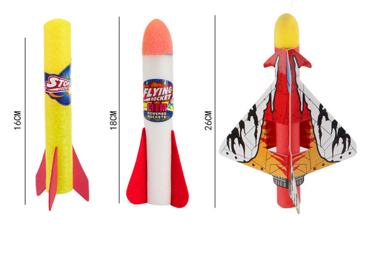 Kids Toy Air Pressed Stomp Rocket Pedal Games Outdoor Sports Kids League Launchers Step Pump Skittles Children Foot Family Game