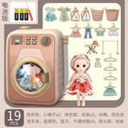 Mini Cleaning Toy Set Simulation Small Household Appliances Series Small Washing Machine Cleaner Play House Doll Set