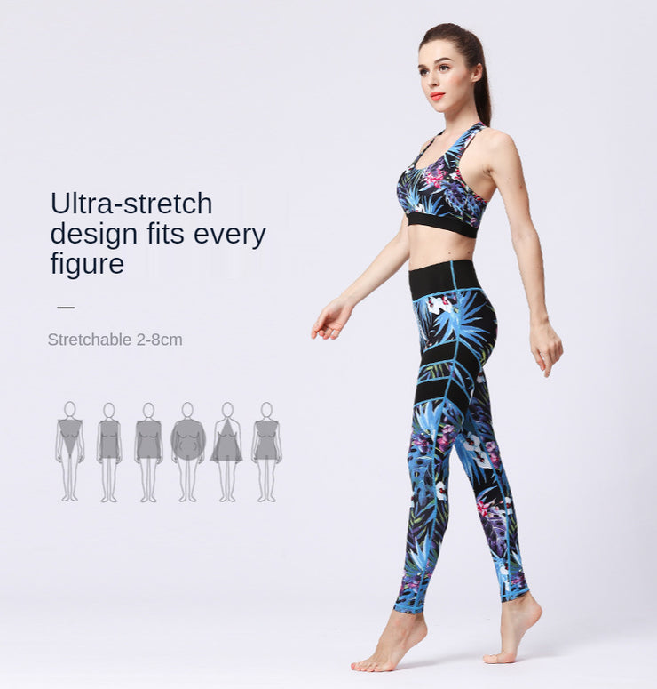 PANXD Комплекты для йоги из двух частей, женский спортивный костюм, одежда для фитнеса, бесшовная одежда для спортзала, спортивная одежда, одежда для тренировок для женщин, майка и леггинсы с принтом
