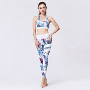 PANXD Комплекты для йоги из двух частей, женский спортивный костюм, одежда для фитнеса, бесшовная одежда для спортзала, спортивная одежда, одежда для тренировок для женщин, майка и леггинсы с принтом