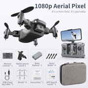 Mini Drone 4K Profesional HD Camera Wifi FPV Foldable Dron Quadcopter One-Key Return 360 Rolling RC Helicopter