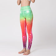 Calça de ioga impressa PANXD feminino cintura alta sem costura ginástica treino esportivo fitness leggings femininos