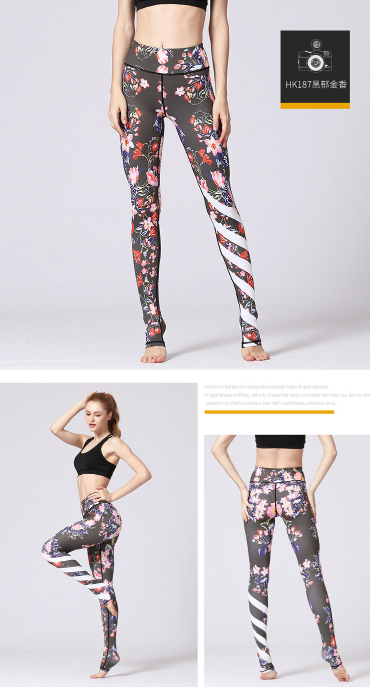 PANXD Impresso Yoga Calças Mulheres Cintura Alta Ginástica Vestuário para Mulheres Push Up Calças Leggings Sem Costura Esporte Fitness Treino