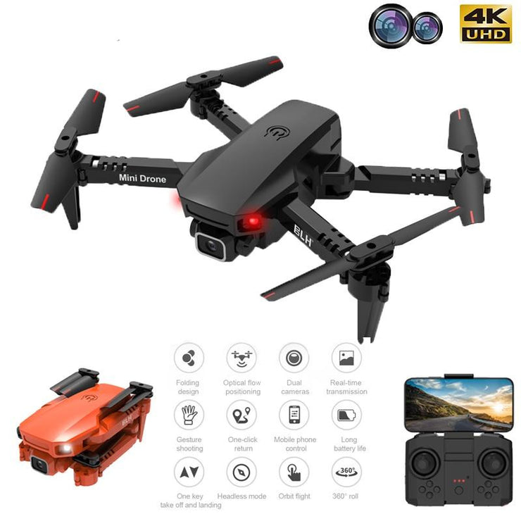 Mini RC Drone 4K HD Dual Camera WIFI FPV Air Pressure Altitude Hold One Key Return Home Foldable Quadcopter Kid Toys GIft