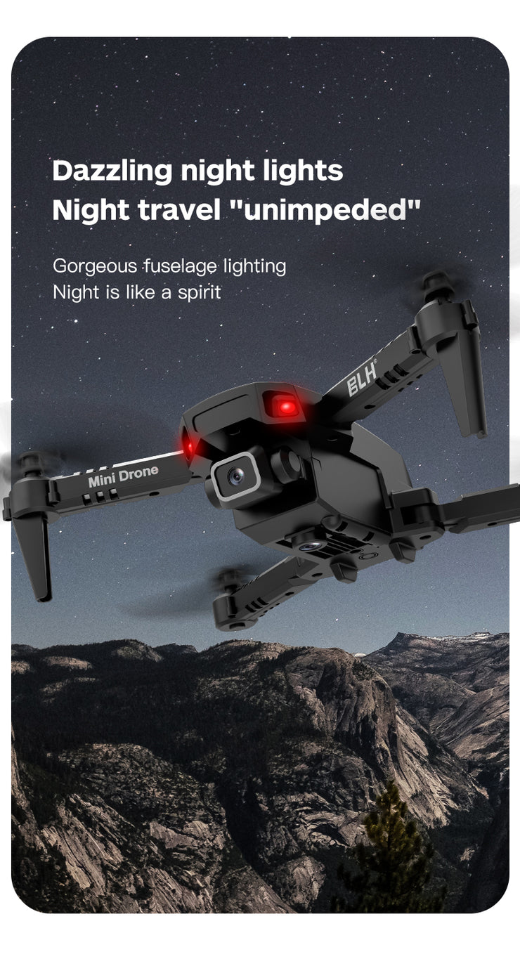 Mini RC Drone 4K HD Cámara dual WIFI FPV Presión de aire Altitud Mantenga una tecla Regreso a casa Quadcopter plegable Juguetes para niños Regalo