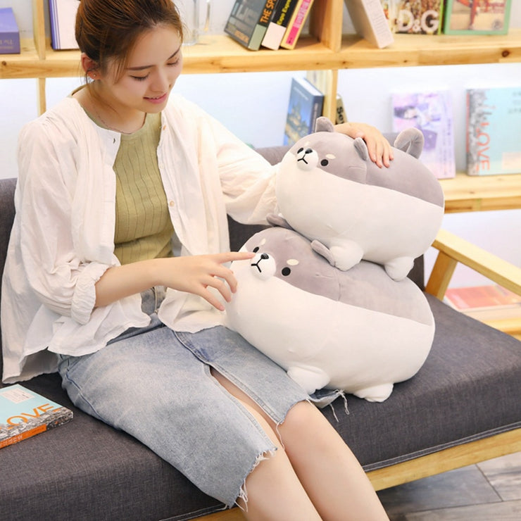1pc Lovely Fat Dog Children Plush Toys Stuffed Soft Kawaii Animal Cartoon Pillow Dolls Gift for Kids Baby