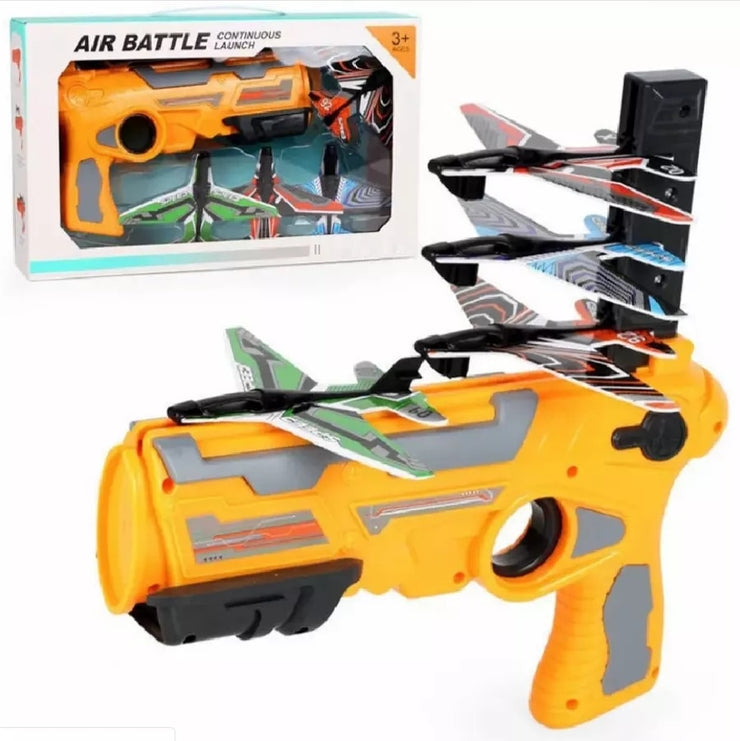 Kids Toy Gun Foam Aircraft Launcher Toy Flying Outdoor Sports Game Children Gift