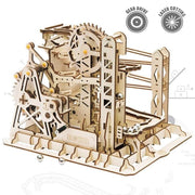Assembly Toy Gift  4 Kinds Marble Run DIY Waterwheel Wooden Model Building Block Kits for Children Adult