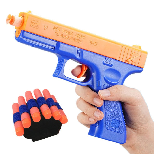Kids Toy Gun Airsoft Manual Pistol EVA Foam Darts Bullet CS Outdoor Sports Kids Gifts