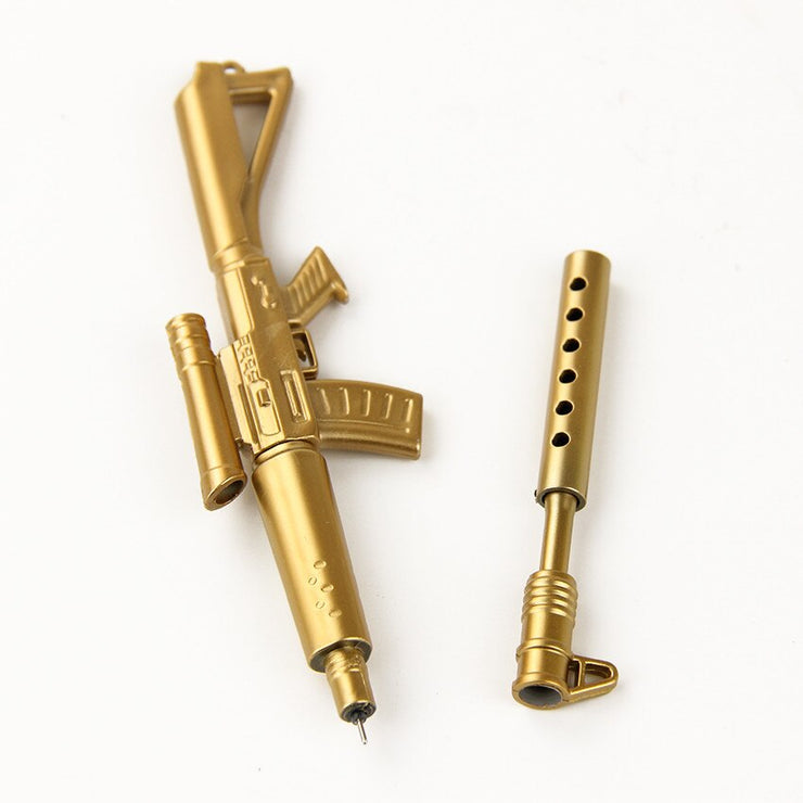 3pcs Creative Gold Toy Gun Shape Gel Pen Stationery Office School Supplies Gifts for kids