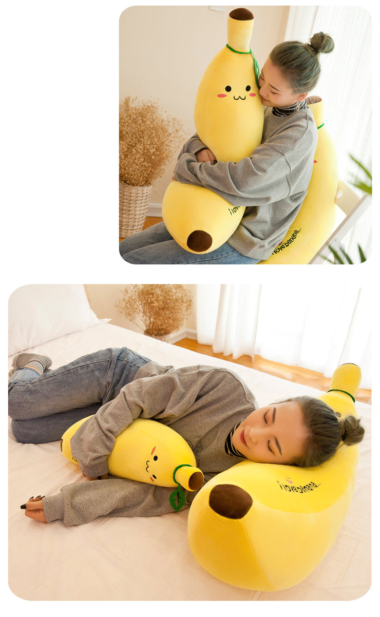 Banana Plush Pillows Stuffed Cushions Super Soft Hugging Toys Fruit