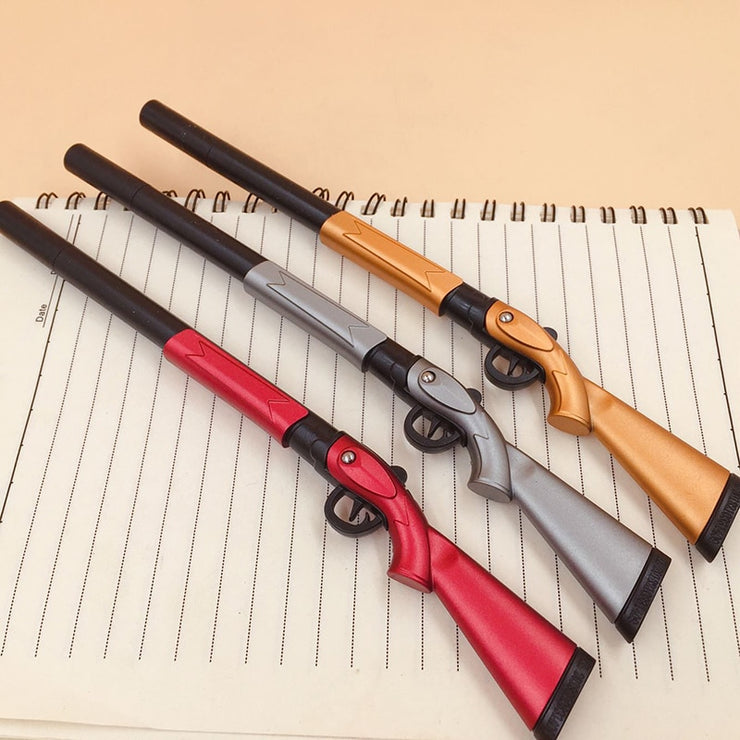 3pcs Creative Toy Gun Pen 0.5MM Gel Pen Black Ink Stationery School Office Supply Promotional Gifts