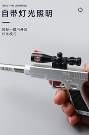 Cute Toy Gun Pen Black Refill Pen toy Pistol Shape LED Light Gel Stationery School Supplies Gifts for Kids
