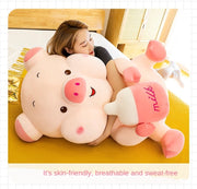 35/45/55cm kawaii crown bottle pig plush toy stuffed toys