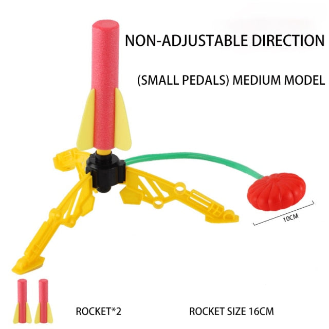 Kids Toy Air Pressed Stomp Rocket Pedal Games Outdoor Sports Kids League Launchers Step Pump Skittles Children Foot Family Game