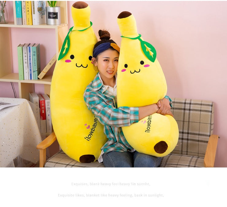 28-70cm cartoon banana plush soft pillow sofa cushion baby cute plush doll children fruit toys