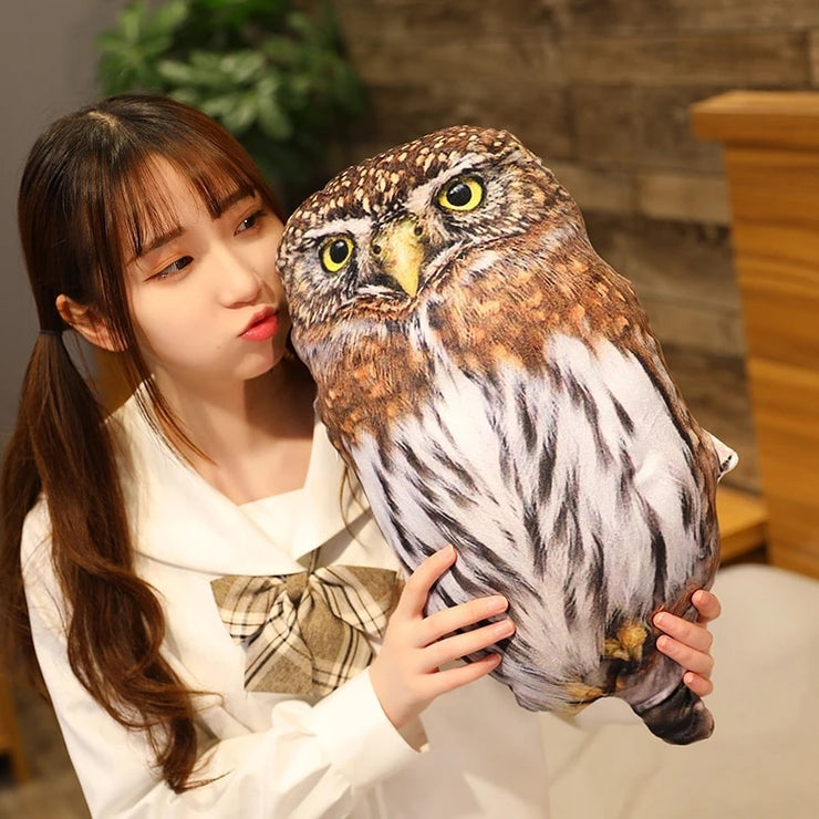 1pc Owl Plush Toy 50cm Sleeping Pillows Soft Stuffed Animals Eagle Cushion Sofa Decor Cartoon Bird Toys