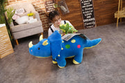 40-100cm Creative Big Plush Soft Triceratops Stegosaurus Plush Toy Dinosaur Doll Stuffed Toy Kids Dinosaurs Toy Birthday Gifts
