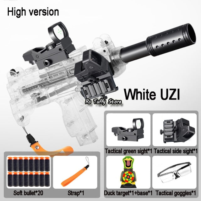 Children Toy Gun UZI Manual Soft Bullet Pistol