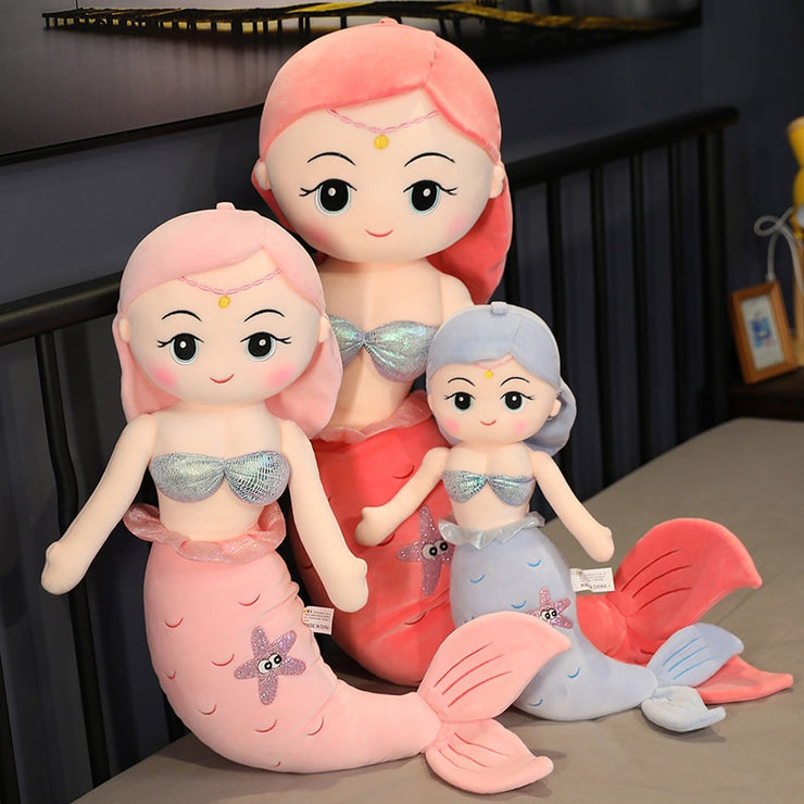 Kawaii Mermaid Plush Toys Soft Pillow Stuffed Toy Princess Doll