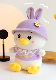 Cute Duck Plush Toy Duck Rabbit Ears duck plushie Sleeping Doll Pillow Soft Stuffed Cartoon Doll