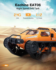 1:12 12km/h Drift Car Off-road Model 2.4G Four-wheel EV2 Chariot RC Tank