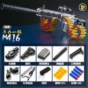 Toy Gun M416 Electric Manual 2 Modes Shell Ejection Rifle Sniper For Adults Kids CS Fighting Outdoor Games