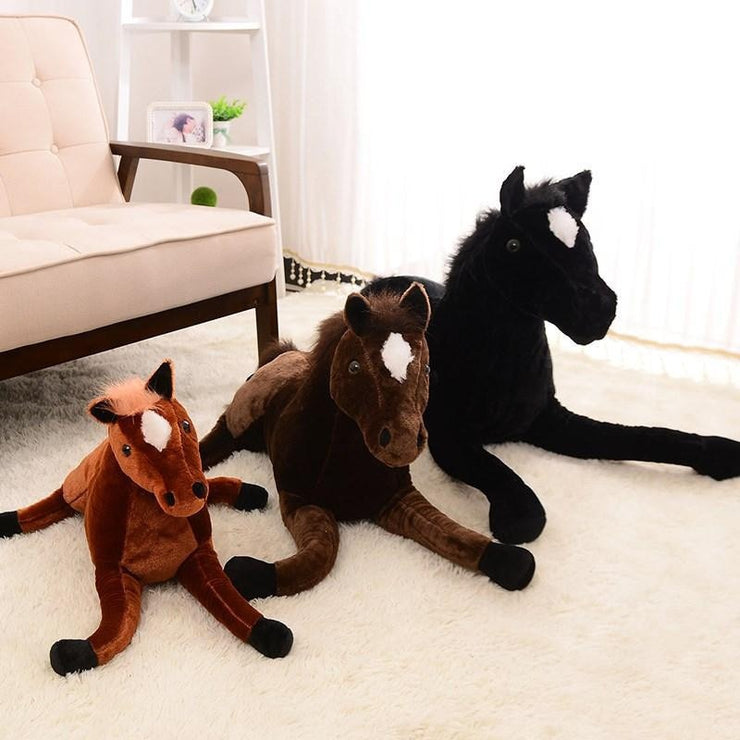 1 piece 70x40cm horse plush toy prone horse doll birthday gift