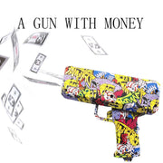 1PCS Money Gun Party Toys Money Pistol Toy
