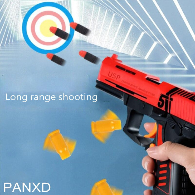 Shell Throwing Pistol EVA Soft Bullet Manual Loading Toy Gun